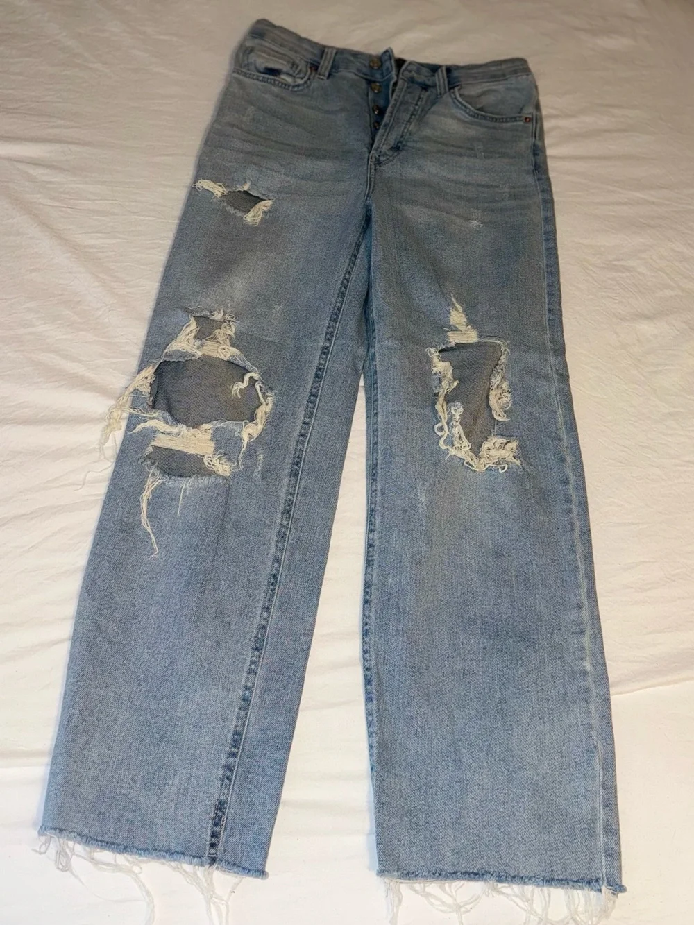 Wild Fable Highest Rise Straight Leg Ripped Jeans - Picture 5 of 6